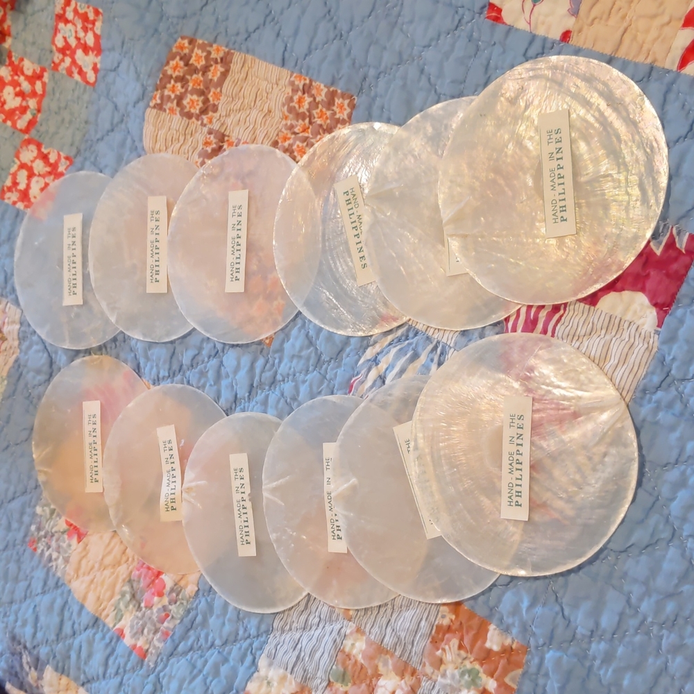Shell Drinking Coaster Handmade in Philippines Set of 12
